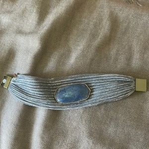 Anthropologie Serefina Bracelet Blue Stone Silver